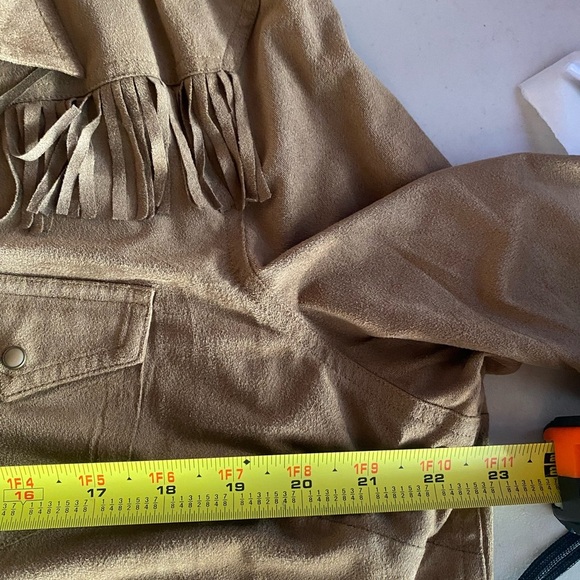 Ariat Western Fringe Shasta Snap Shirt Button Down Faux Suede | Size: XXL - Picture 12 of 12